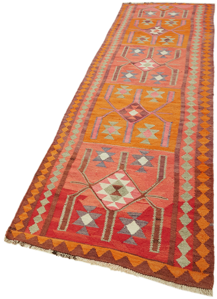 3x12 Multicolor Boho Runner Kilim Rugs - 42996