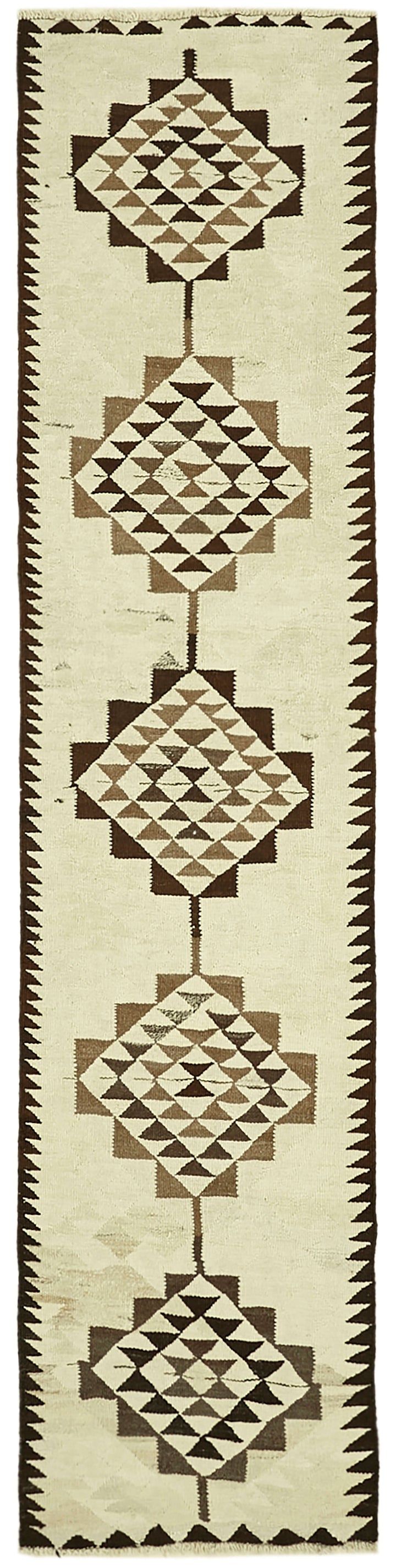 3x11 Multicolor Boho Runner Kilim Rugs - 42999