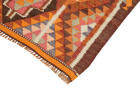 3x11 Multicolor Boho Runner Kilim Rugs - 43002