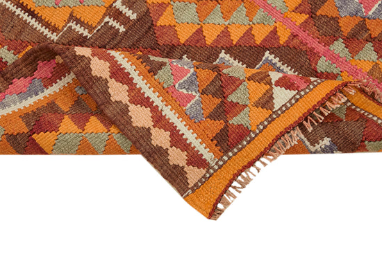 3x11 Multicolor Boho Runner Kilim Rugs - 43002