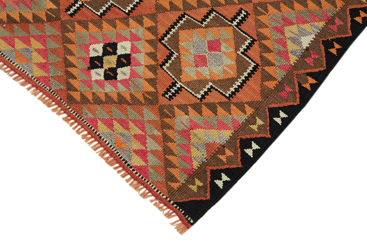 3x10 Multicolor Boho Runner Kilim Rugs - 43003
