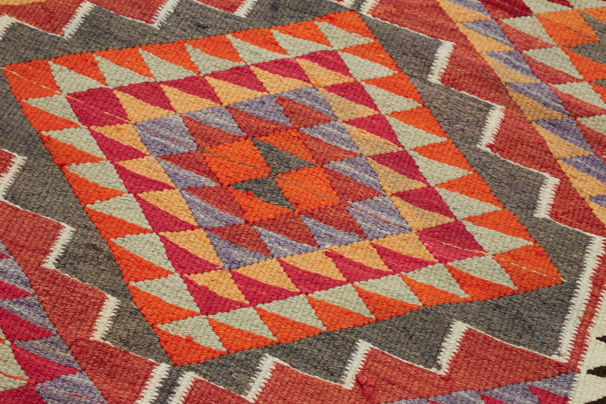 3x11 Multicolor Boho Runner Kilim Rugs - 43004