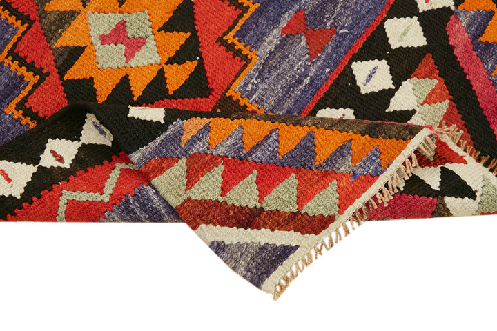 3x11 Multicolor Boho Runner Kilim Rugs - 43006