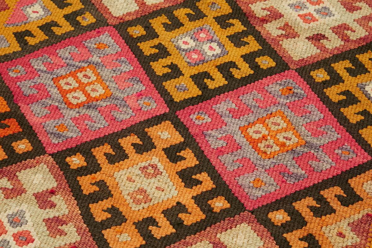 3x12 Multicolor Boho Runner Kilim Rugs - 43012