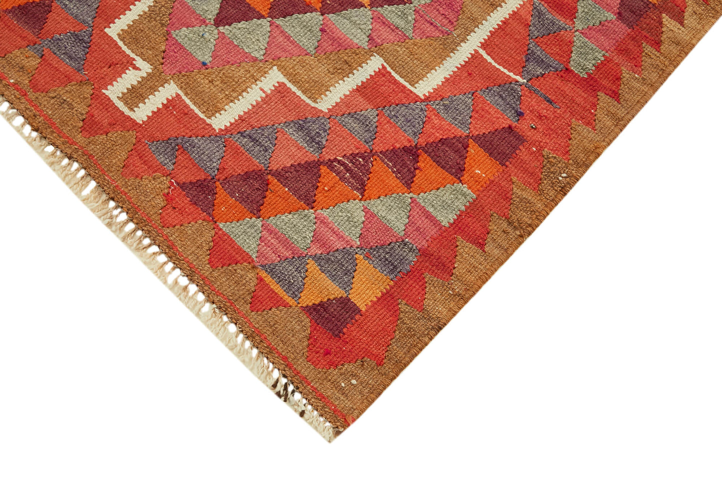 3x11 Multicolor Boho Runner Kilim Rugs - 43014