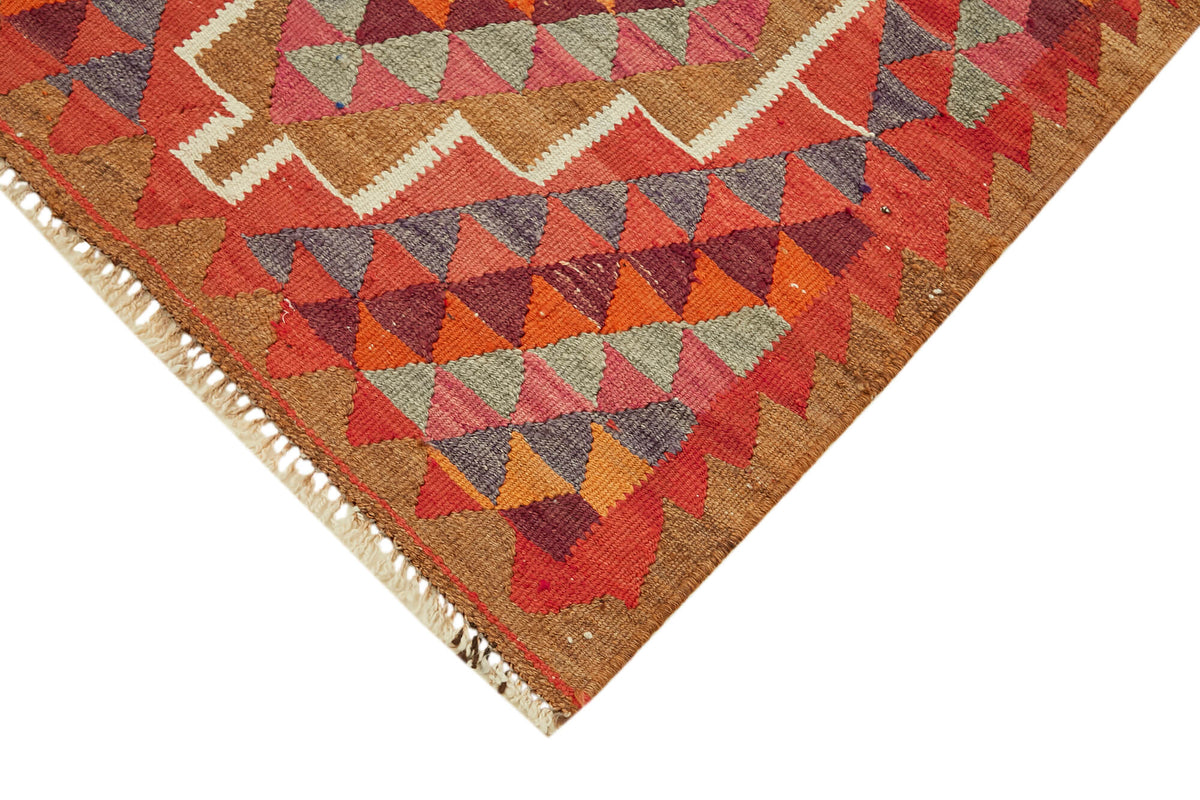 3x11 Multicolor Boho Runner Kilim Rugs - 43014