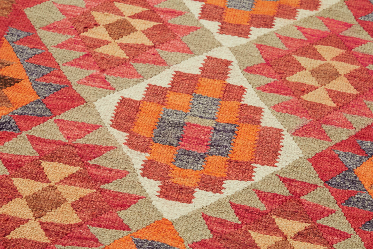 3x11 Multicolor Boho Runner Kilim Rugs - 43015