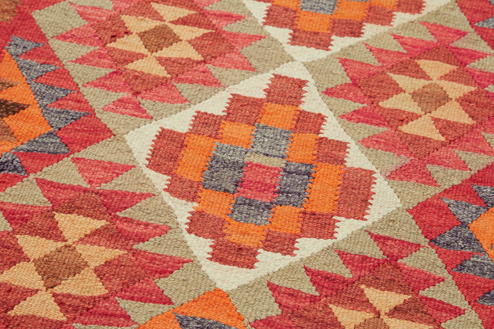 3x11 Multicolor Boho Runner Kilim Rugs - 43015