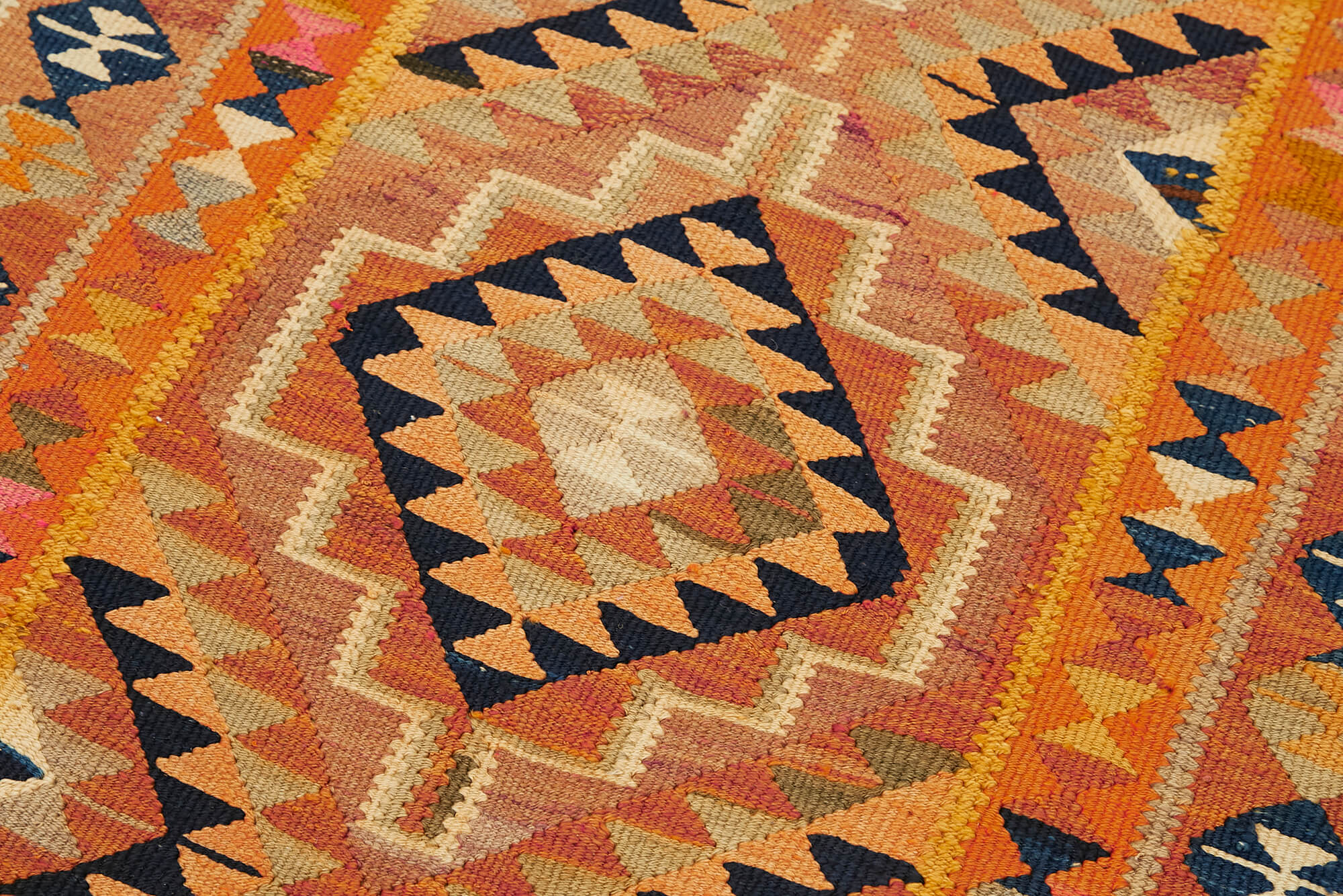 3x10 Multicolor Boho Runner Kilim Rugs - 43016