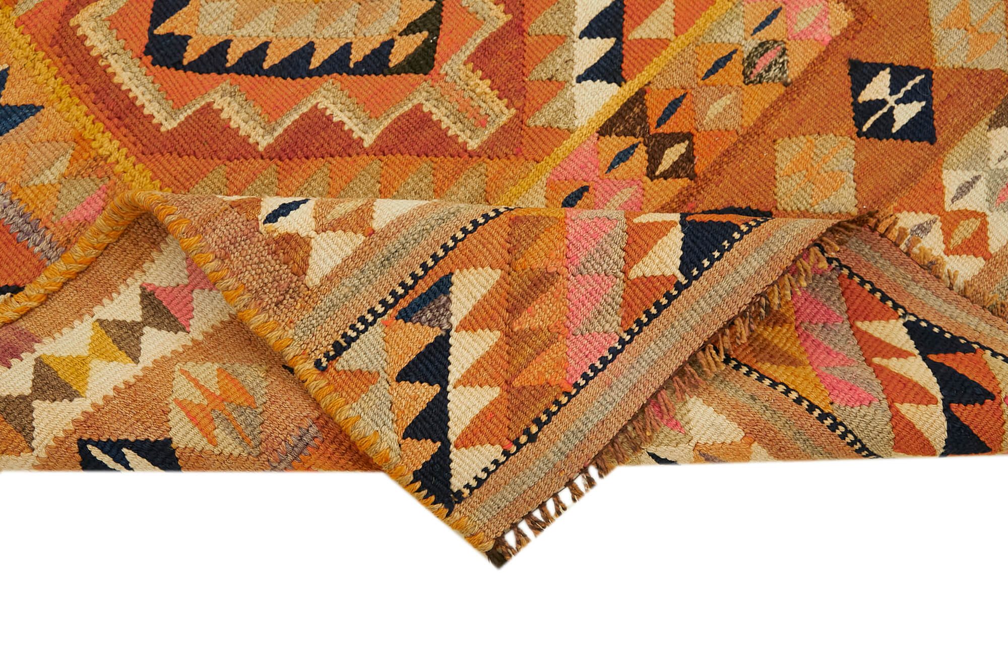 3x10 Multicolor Boho Runner Kilim Rugs - 43016