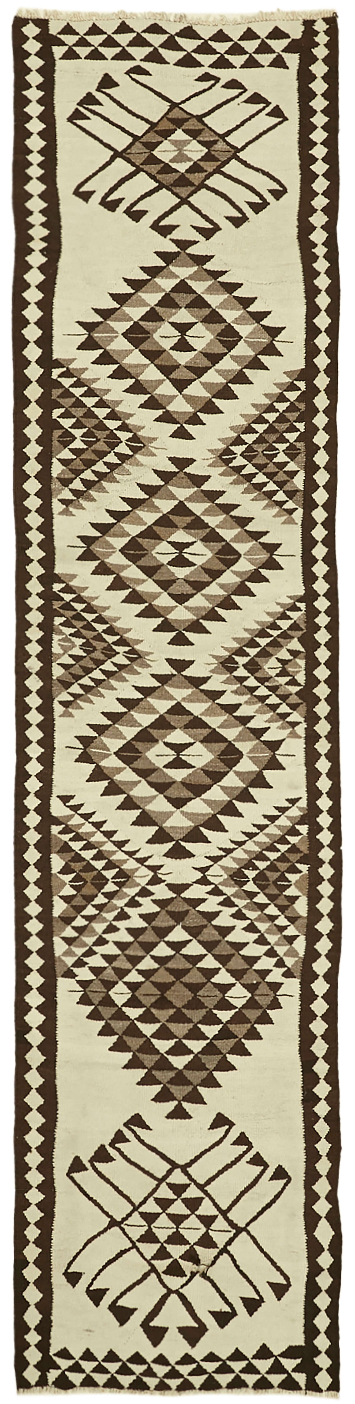 3x12 Multicolor Boho Runner Kilim Rugs - 43017