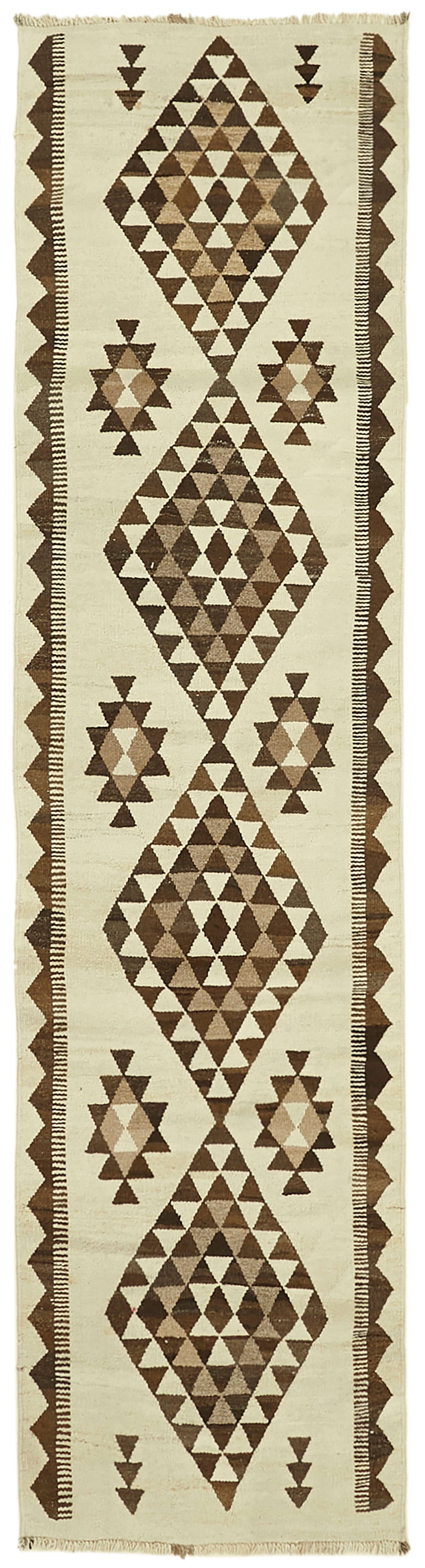 3x12 Multicolor Boho Runner Kilim Rugs - 43018