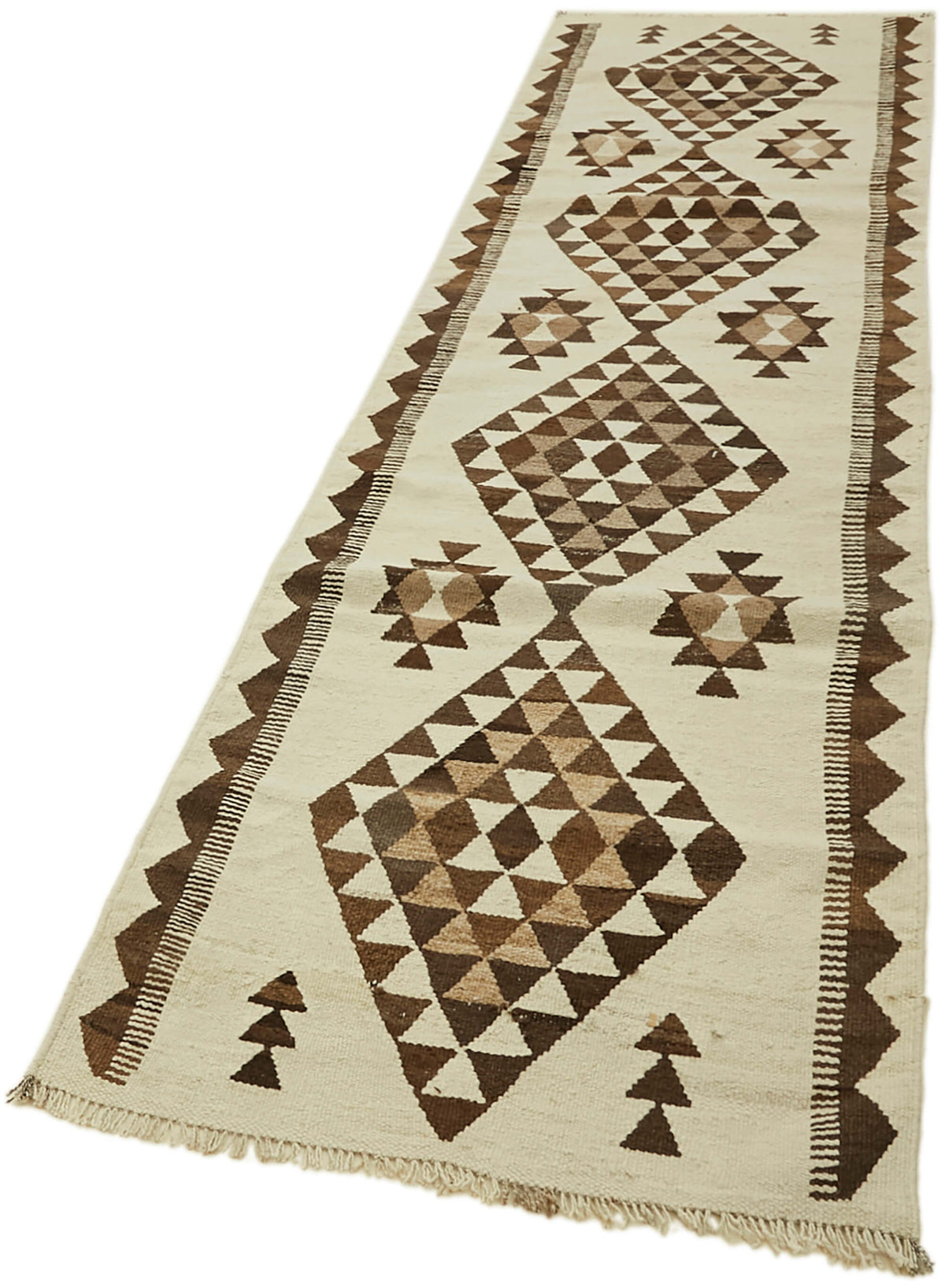 3x12 Multicolor Boho Runner Kilim Rugs - 43018