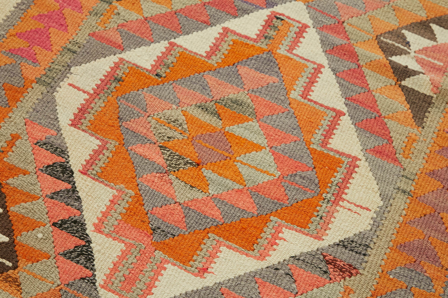 3x11 Multicolor Boho Runner Kilim Rugs - 43019