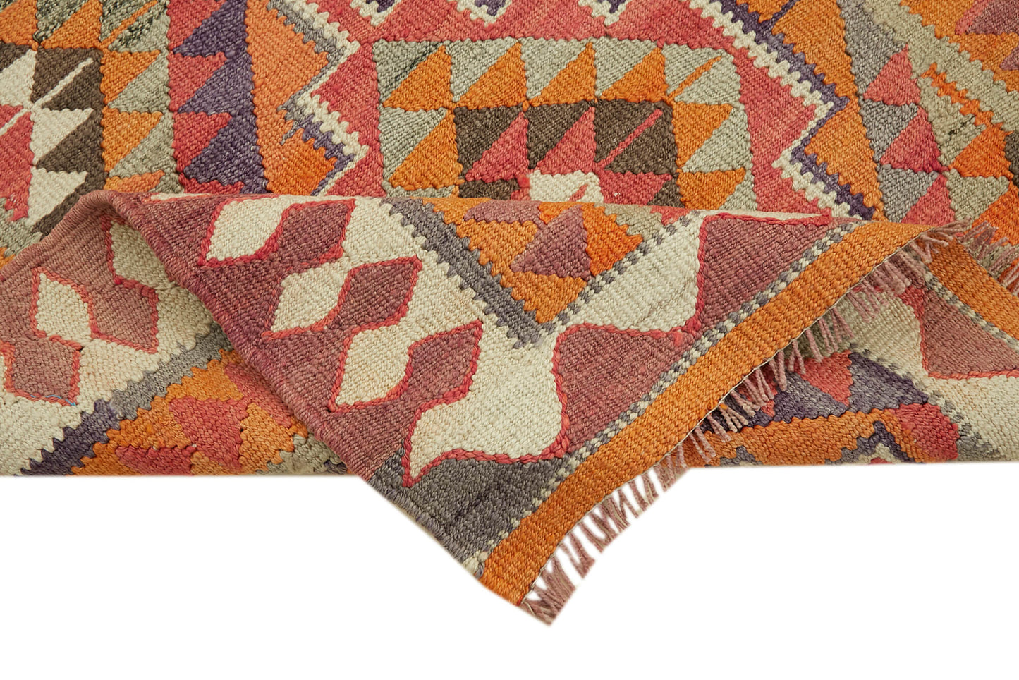 3x11 Multicolor Boho Runner Kilim Rugs - 43019