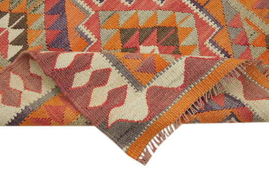 3x11 Multicolor Boho Runner Kilim Rugs - 43019