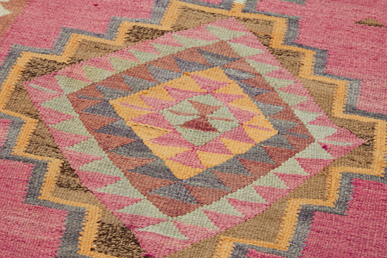 3x13 Multicolor Boho Runner Kilim Rugs - 43022