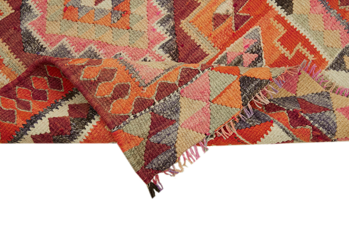 3x9 Multicolor Boho Runner Kilim Rugs - 43026