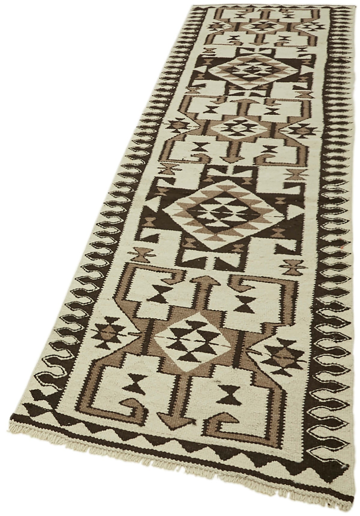 3x11 Multicolor Boho Runner Kilim Rugs - 43027