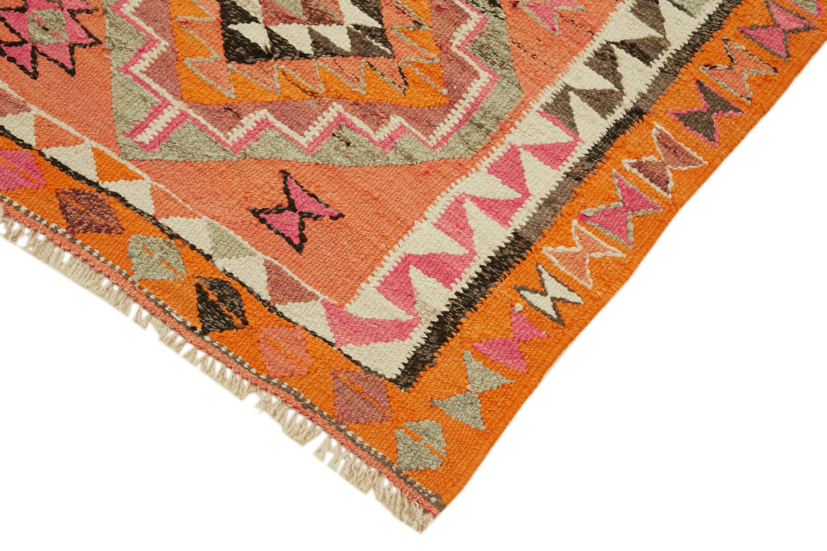 3x11 Multicolor Boho Runner Kilim Rugs - 43028