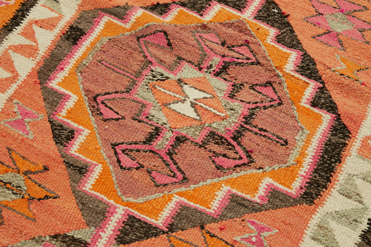 3x11 Multicolor Boho Runner Kilim Rugs - 43028