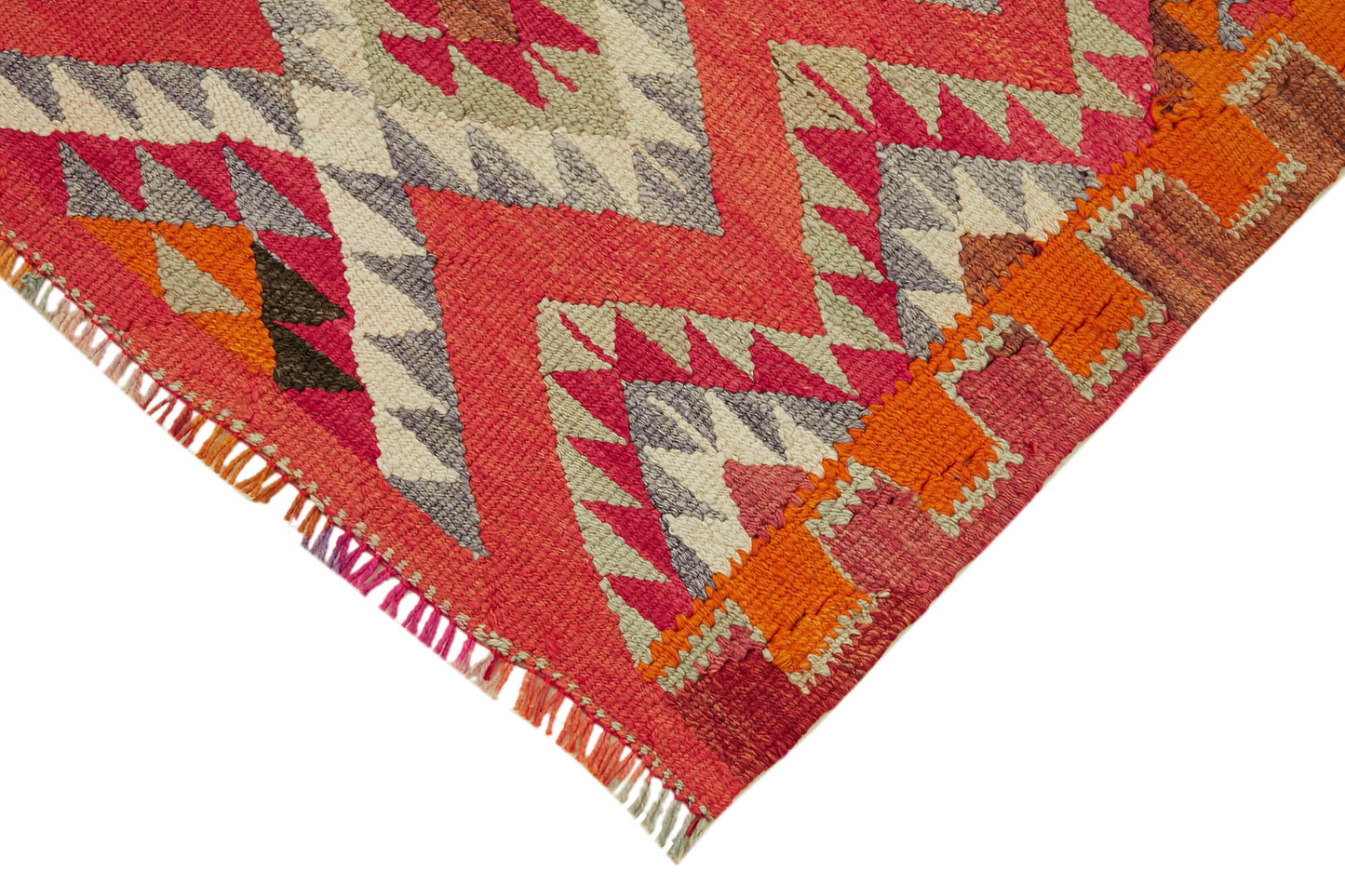 3x11 Multicolor Boho Runner Kilim Rugs - 43029