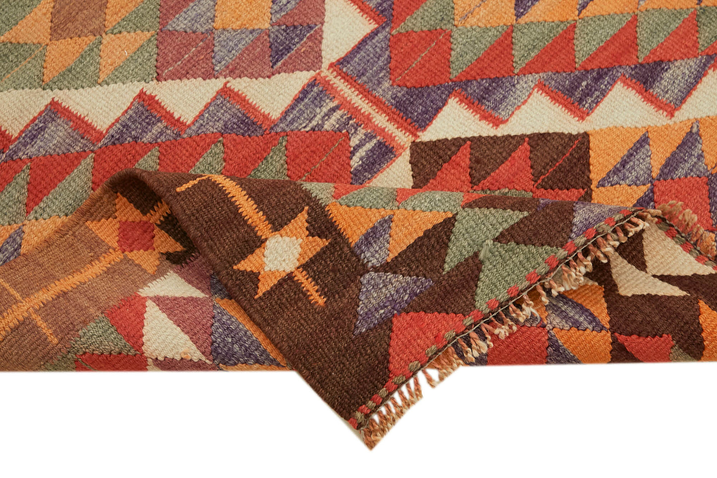 3x12 Multicolor Boho Runner Kilim Rugs - 43030