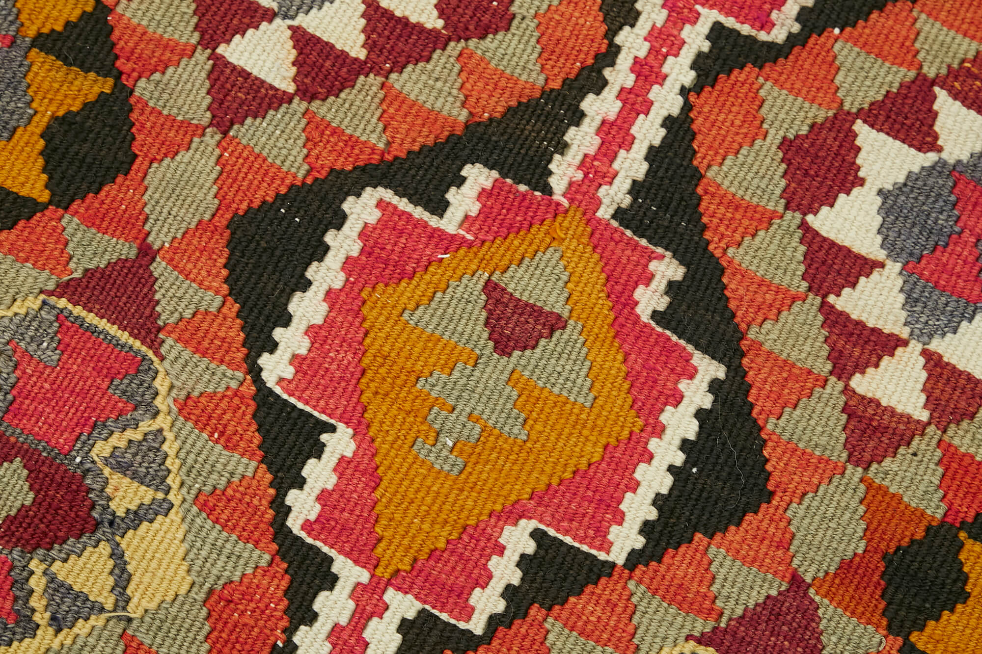 3x12 Multicolor Boho Runner Kilim Rugs - 43031