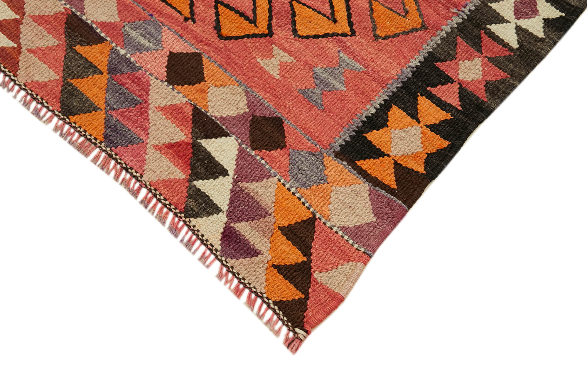3x11 Multicolor Boho Runner Kilim Rugs - 43035