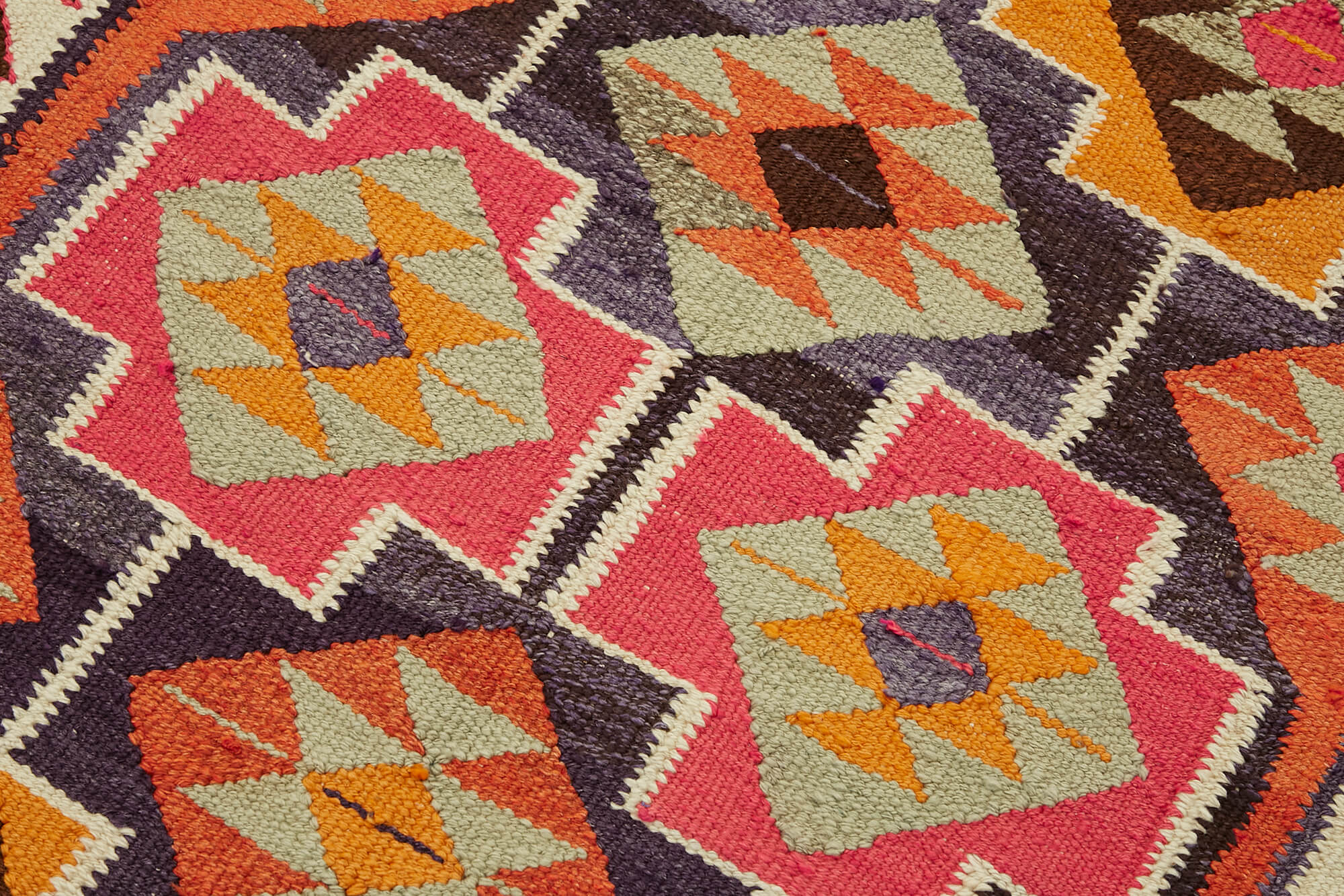 3x11 Multicolor Boho Runner Kilim Rugs - 43037