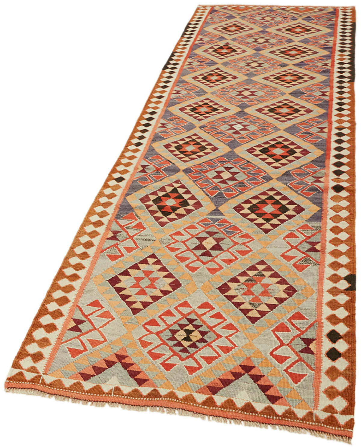 4x11 Multicolor Boho Runner Kilim Rugs - 43038