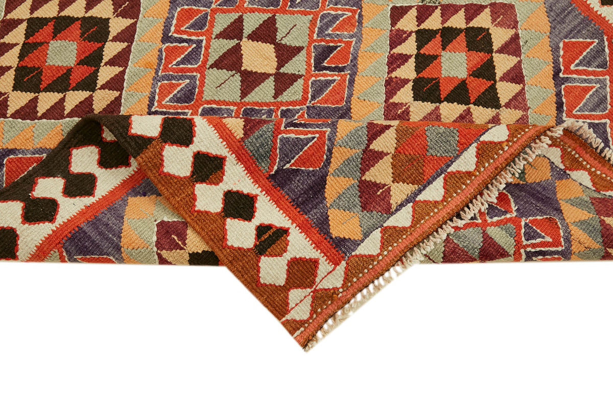 4x11 Multicolor Boho Runner Kilim Rugs - 43038