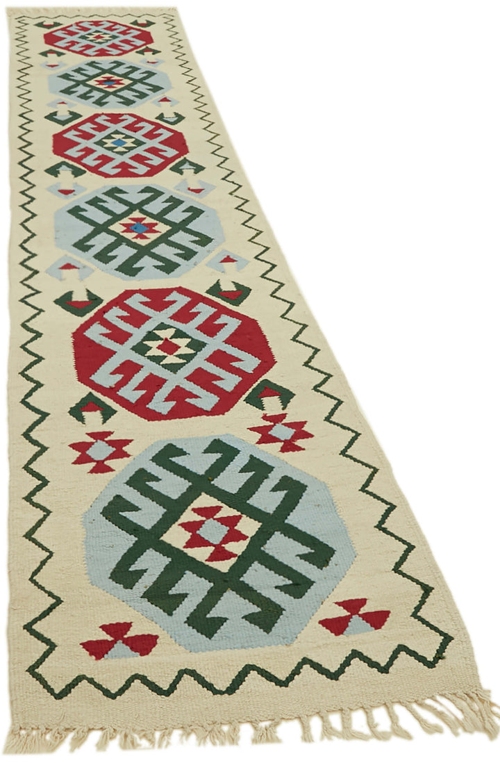 3x12 Multicolor Boho Runner Kilim Rugs - 43040