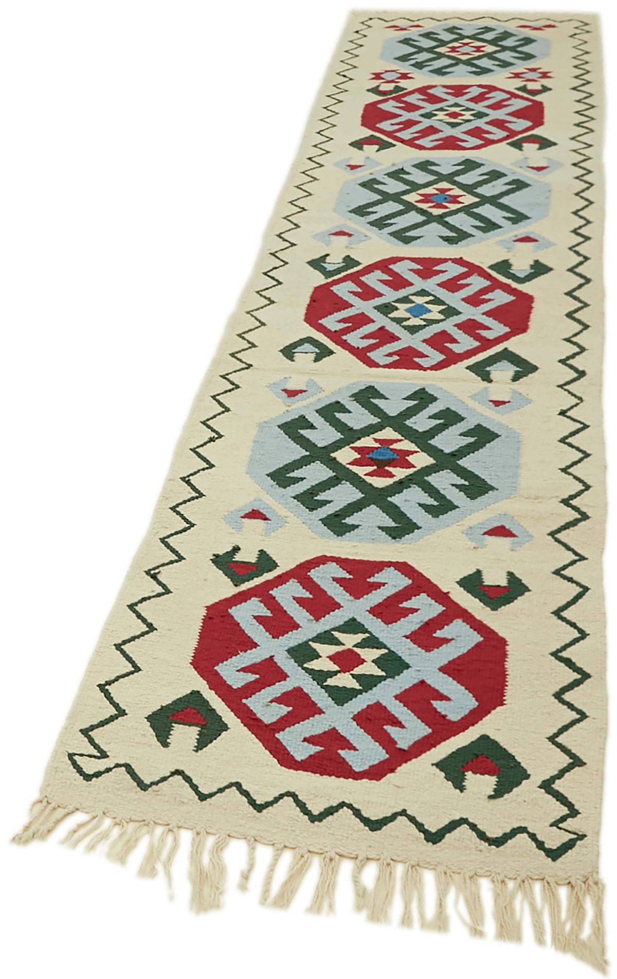 3x12 Multicolor Boho Runner Kilim Rugs - 43040