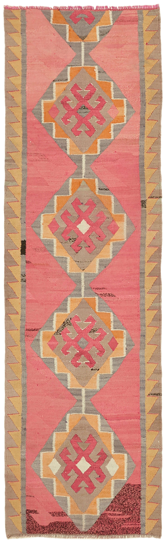 3x11 Multicolor Boho Runner Kilim Rugs - 43041