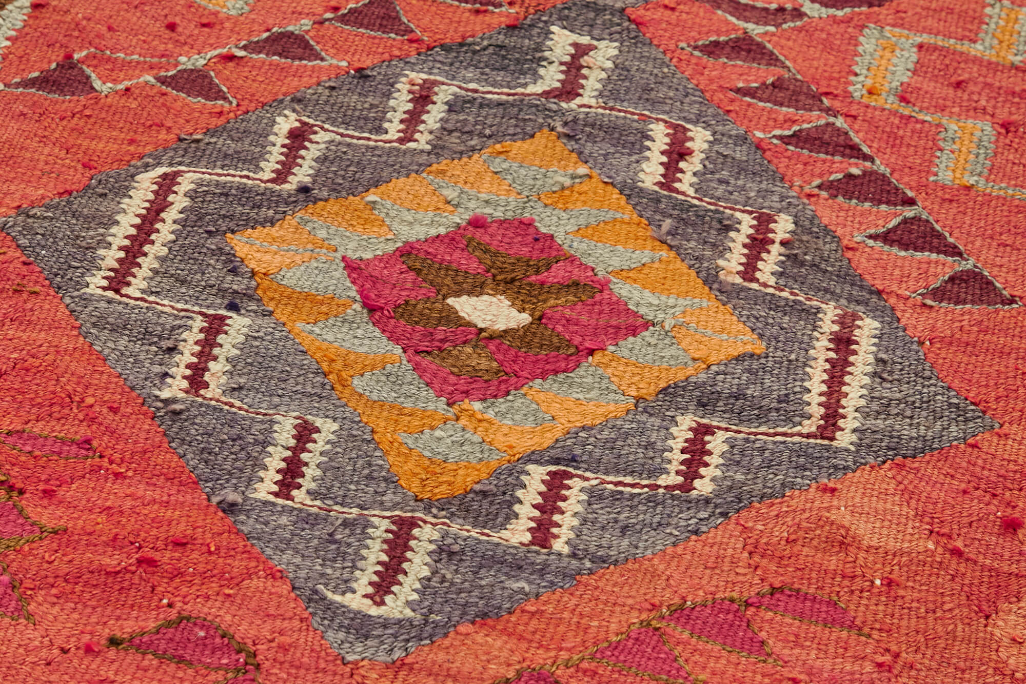 3x11 Multicolor Boho Runner Kilim Rugs - 43042