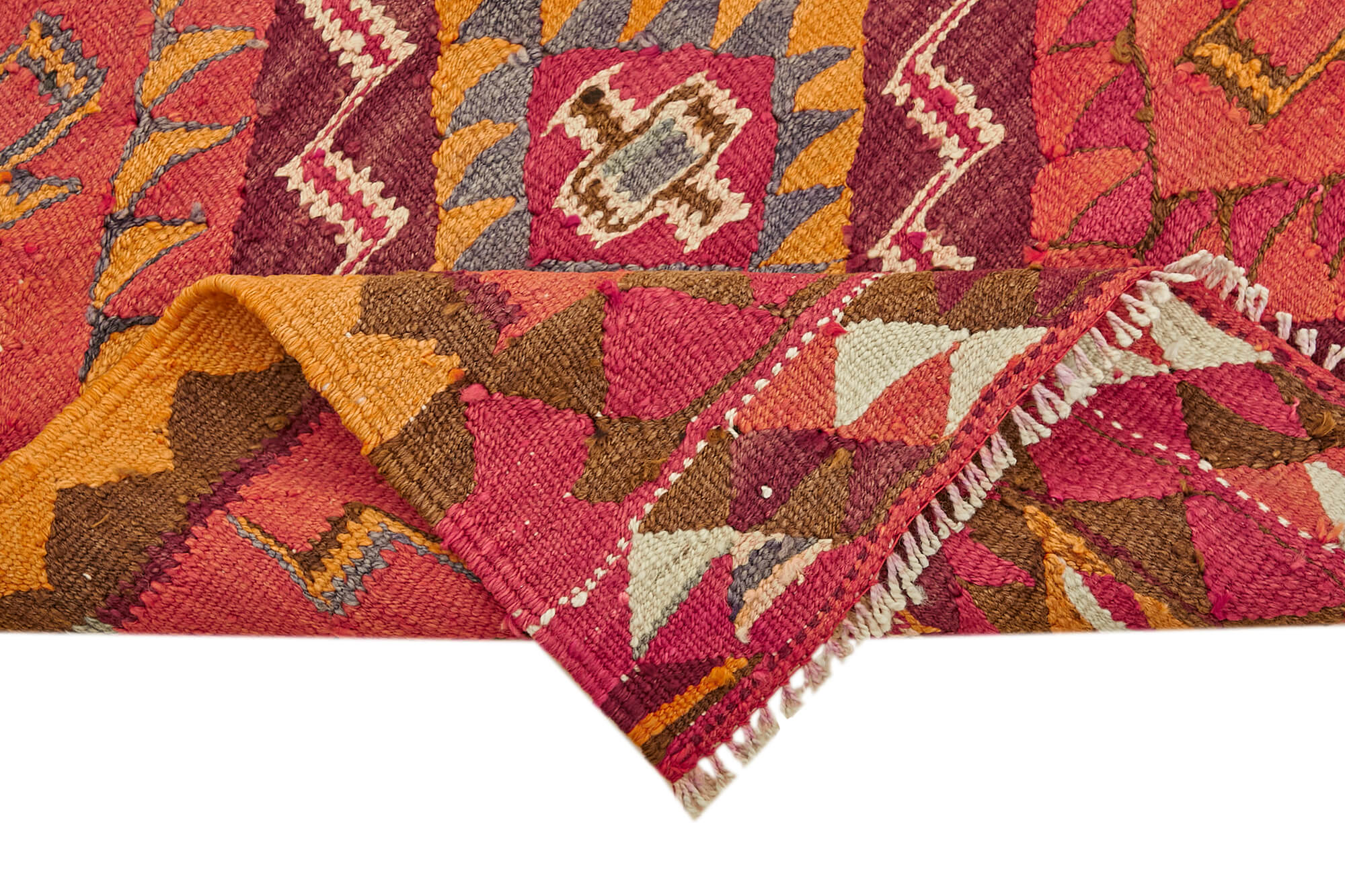 3x11 Multicolor Boho Runner Kilim Rugs - 43042