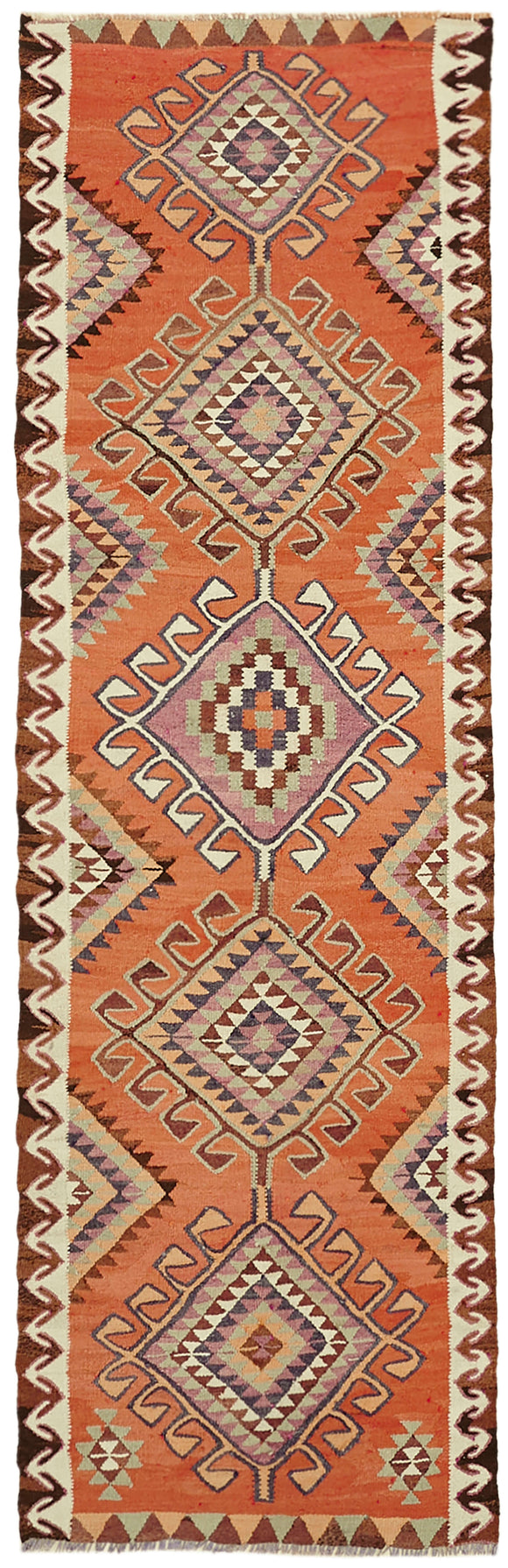 4x10 Multicolor Boho Runner Kilim Rugs - 43043