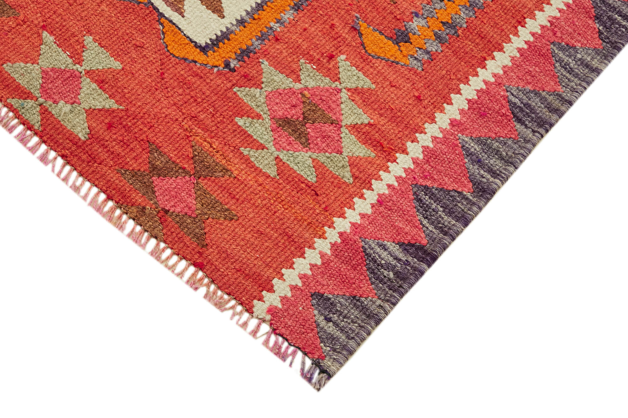 3x10 Multicolor Boho Runner Kilim Rugs - 43044