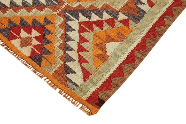 3x10 Multicolor Boho Runner Kilim Rugs - 43046