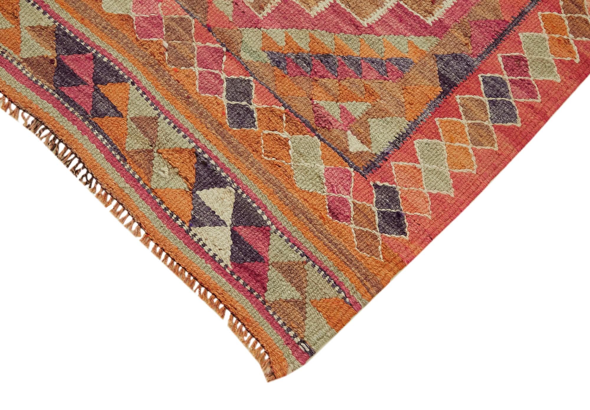 3x10 Multicolor Boho Runner Kilim Rugs - 43047