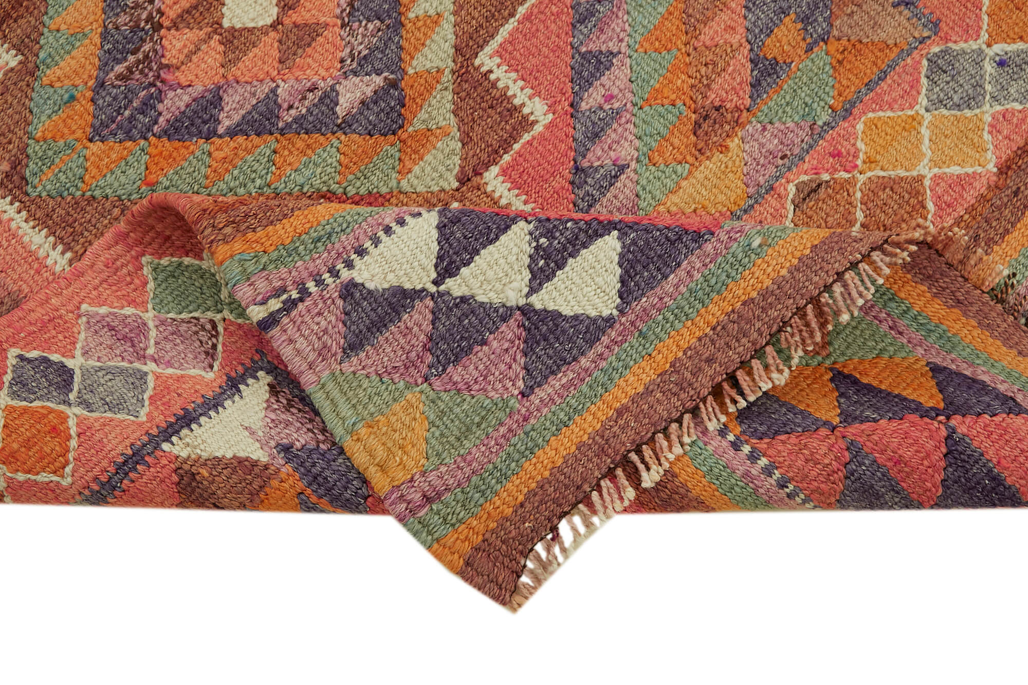 3x10 Multicolor Boho Runner Kilim Rugs - 43047