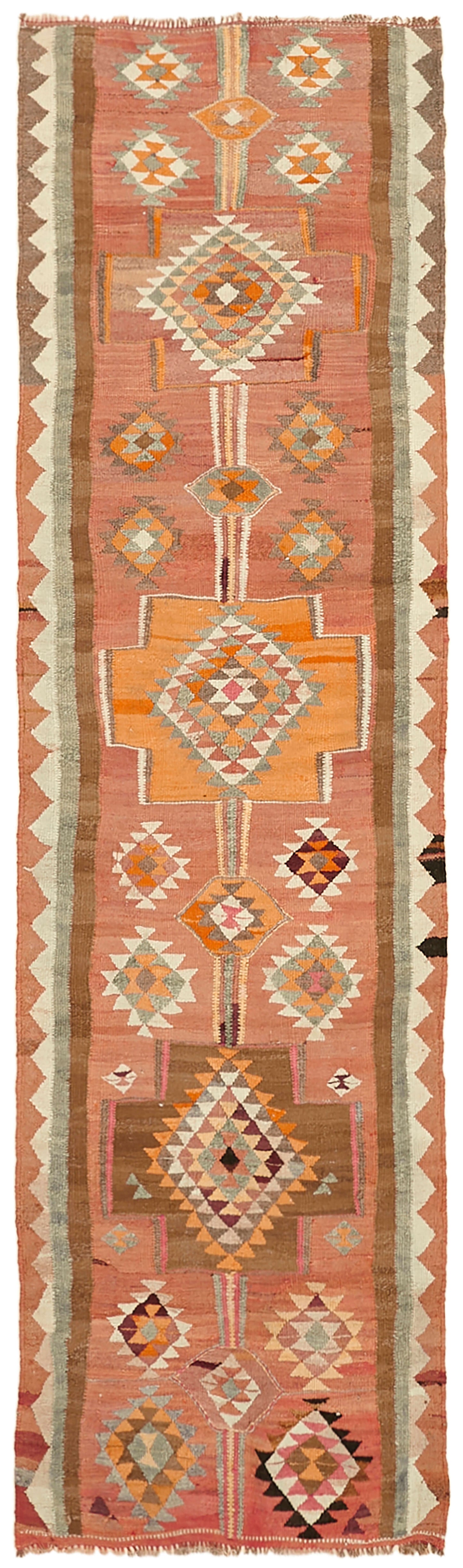 3x10 Multicolor Boho Runner Kilim Rugs - 43048