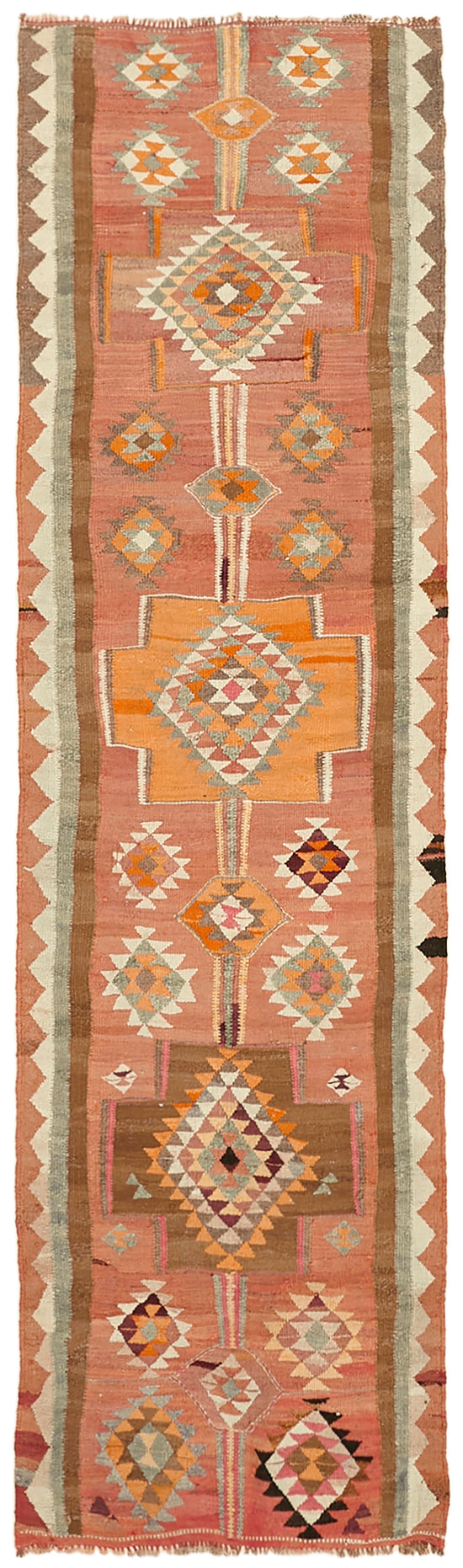 3x10 Multicolor Boho Runner Kilim Rugs - 43048