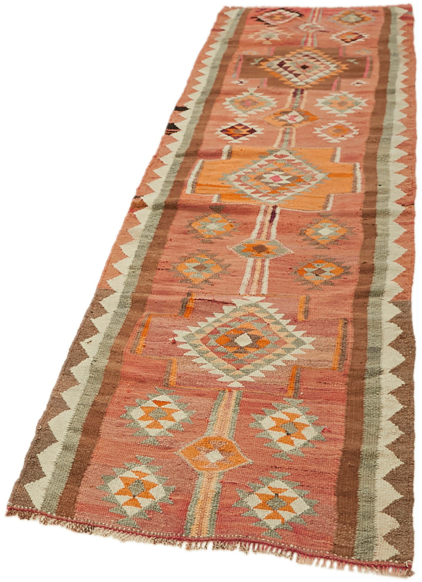 3x10 Multicolor Boho Runner Kilim Rugs - 43048