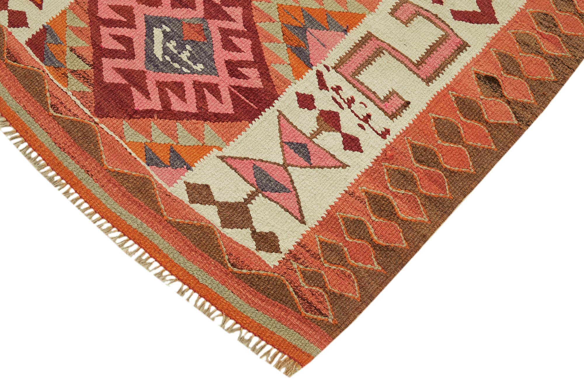 4x10 Multicolor Boho Runner Kilim Rugs - 43049