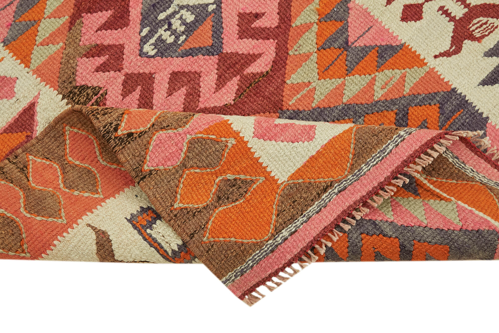 4x10 Multicolor Boho Runner Kilim Rugs - 43049