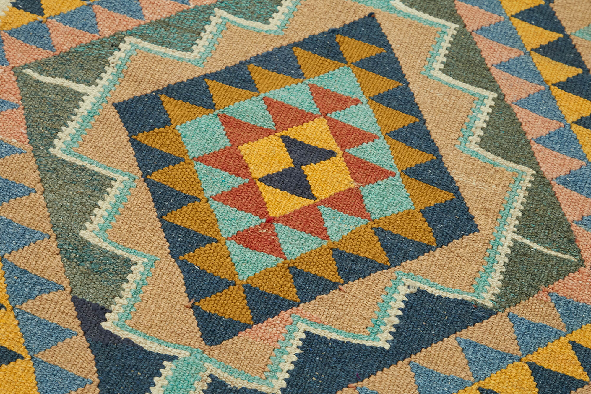 3x12 Multicolor Boho Runner Kilim Rugs - 43050