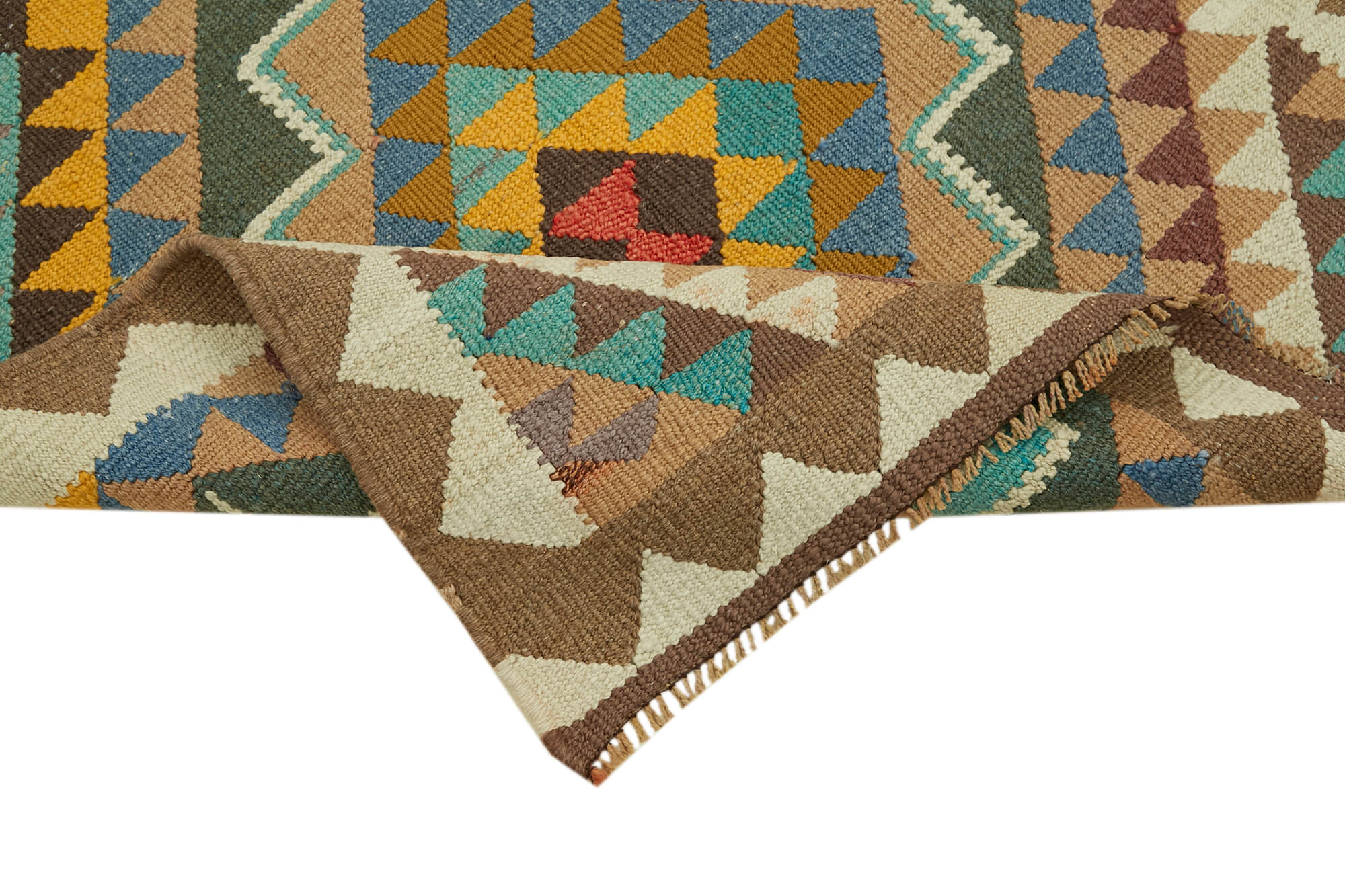 3x12 Multicolor Boho Runner Kilim Rugs - 43050