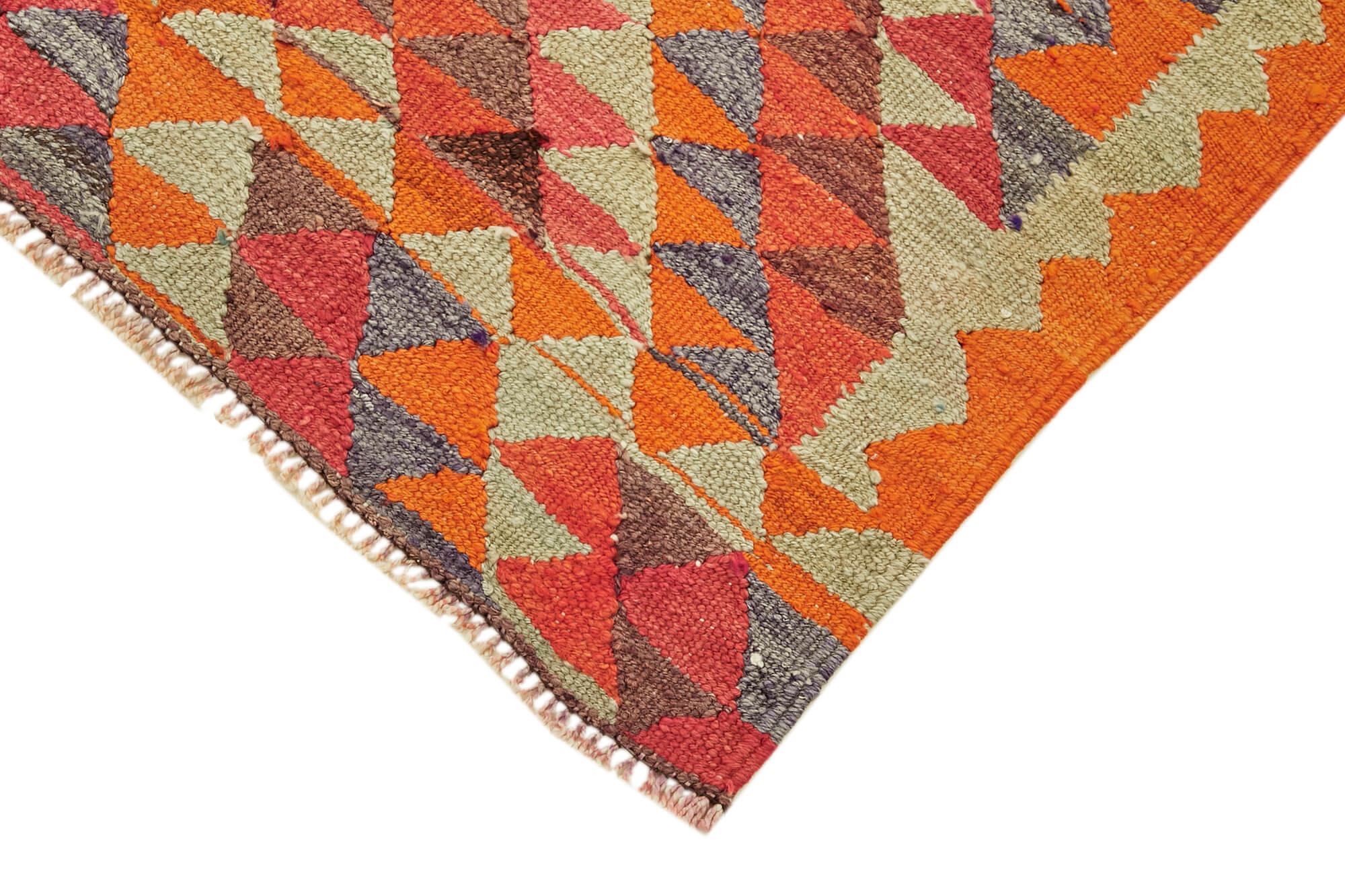 3x11 Multicolor Boho Runner Kilim Rugs - 43052